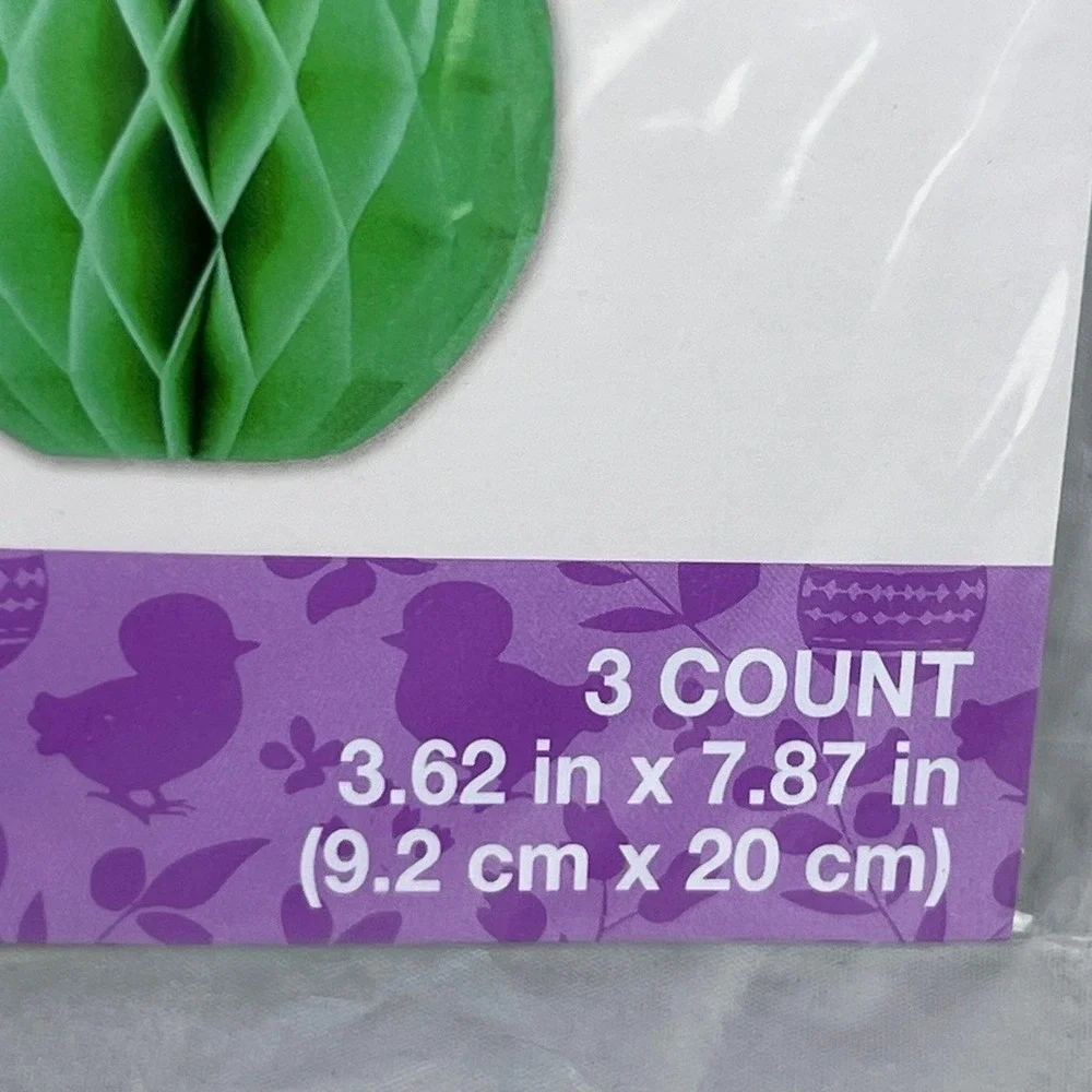 Walgreens Easter Bunny Honeycomb Paper Decor 2 Pack Multicolor New